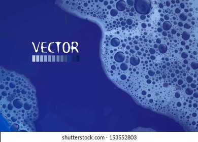 water and foam. Vector