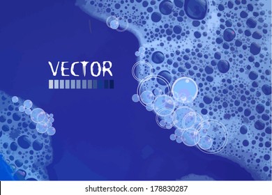 water and foam. Vector