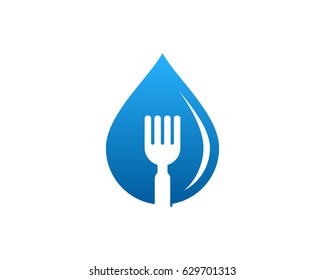 Water Food Icon Logo Design Element