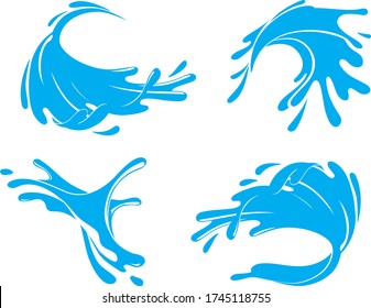 Water Form Abstract Cut Out Set
