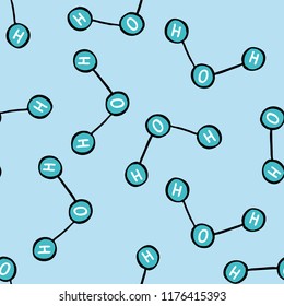 water formula seamless doodle pattern