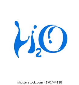 Water formula sign Branding Identity Corporate vector logo design template Isolated on a white background