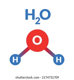 Water Formula Vector Illustration Chemical Composition Stock Vector ...