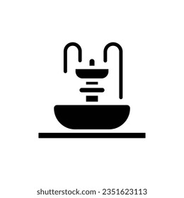 Water Fountain Filled Icon Vector Illustration