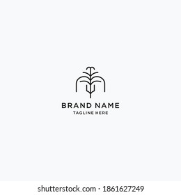 Water fountain logo vector design template