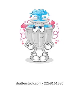 the water fountain shy vector. cartoon character