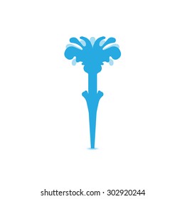 Water Fountain Vector Symbol Icon Illustration