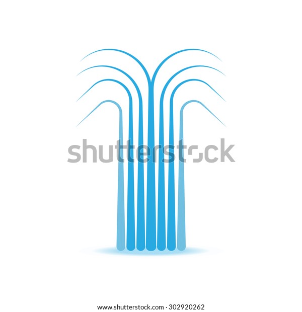 Water Fountain Vector Symbol Icon Illustration Stock Vector (Royalty