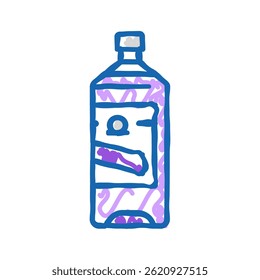 water fragrance bottle perfume doodle icon sketch vector. water fragrance bottle perfume sign. isolated symbol illustration