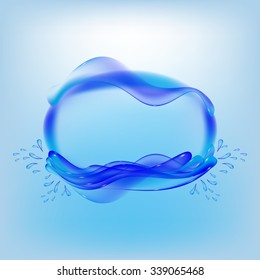Water frame. (vector illustration)