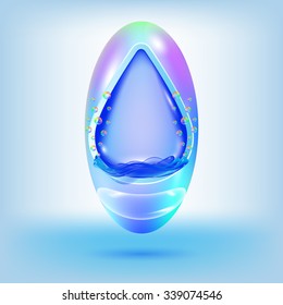 Water frame. (vector illustration)