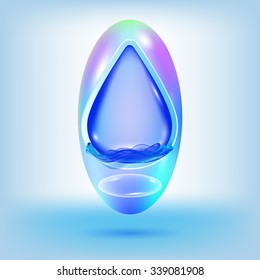 Water frame. (vector illustration)