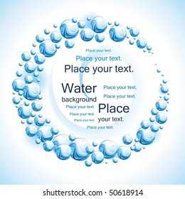 Water frame. Vector illustration.