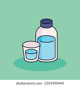 Wasserfreie Vektorgrafik Ikone Illustration.Mittagszeit Zeichen und Texte Symbol Konzept einzeln . flacher Cartoon-Stil