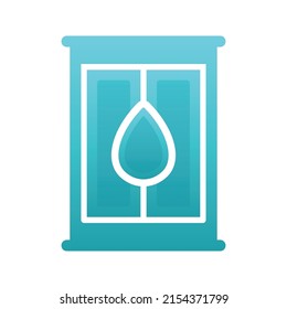water furniture gradient logo design modern template icon