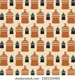 Water gallon abstract creative artwork design trendy seamless pattern vector illustration background