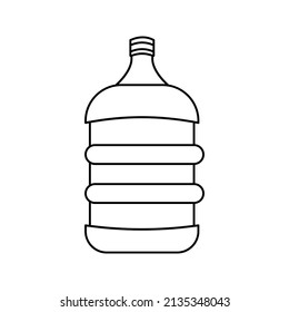 Water Gallon Icon Of Glyph Style Vector Color Editable