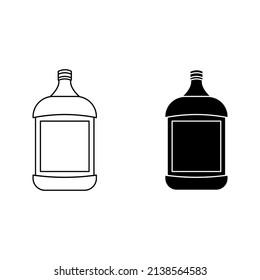 Water Gallon Icon Of Glyph Style Vector Color Editable