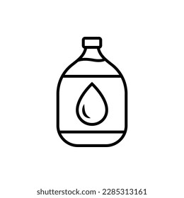 Water gallon icon line style isolated on white background. Vector illustration