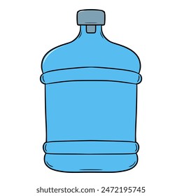 water gallon illustration hand drawn isolated vector