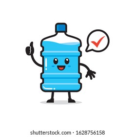 Water gallon mascot character design