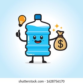 Water gallon mascot character design