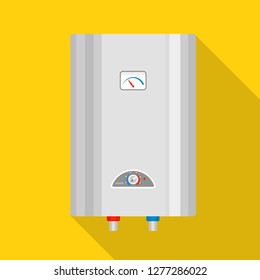 Water Gas Heater Vector Icon. Flat Illustration Of Water Gas Heater Vector Icon For Web Design