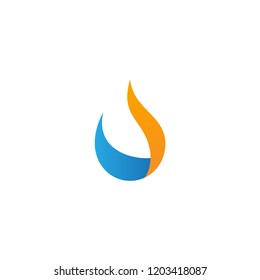 Water and gas logo design template