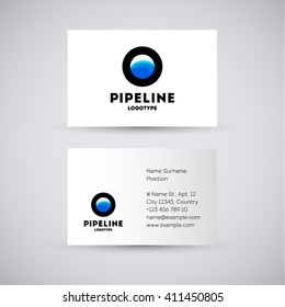 Water Or Gas Pipeline Logo. Pipes Logo And Branding Identity. Corporate Vector Logo Design Template Isolated. Plumbing Logo. Pipe Service.