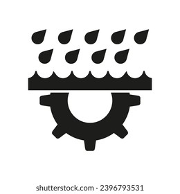 Water gear drops. Vector illustration. EPS 10.