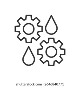 Water Gear Icon Sign Symbol