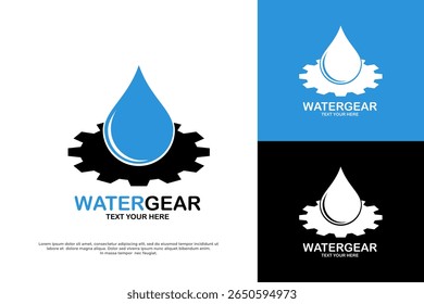 Water Gear logo combining a water drop and a gear, symbolizing aquatic engineering.