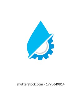 water gear logo , engineering industry logo