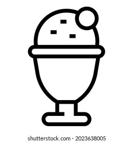 Water gelato icon outline vector. Ice cream dessert. Gelato cold