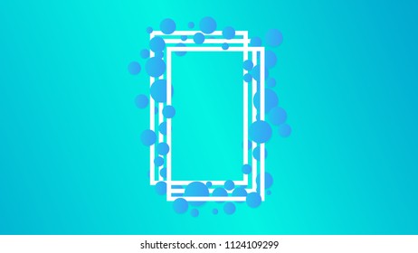 water geometric background. Simple shapes with trendy gradients composition. Eps10 vector