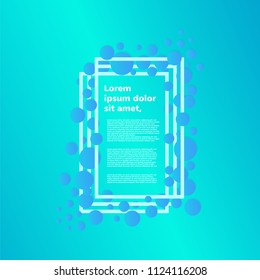 water geometric background. Simple shapes with trendy gradients composition. Eps10 vector