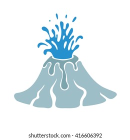 Water Geyser Logo, Vector Illustration