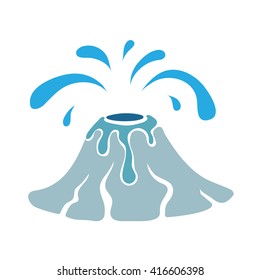 Water geyser logo, vector illustration