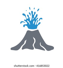 Logotipo de géiser de agua, ilustración vectorial