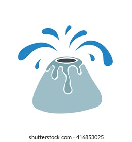 Logotipo de géiser de agua, ilustración vectorial