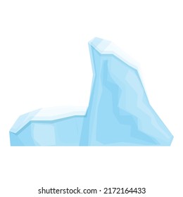 Water glacier icon cartoon vector. Artic ice. Antarctica freeze