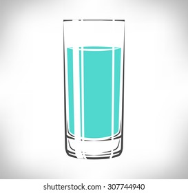 water glass. 