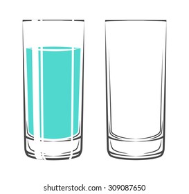 water glass. 