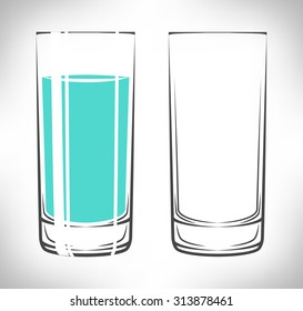 water glass. 