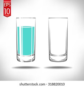 water glass. 