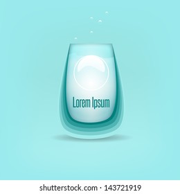 Water glass background. Vector eps 10.
