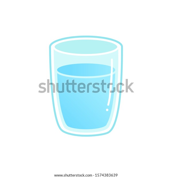 Water Glass Cartoon Vector Illustration Isolated Stock Vector (Royalty ...