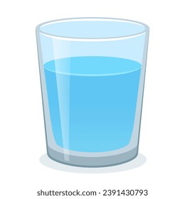 water glass color drawing isolated