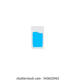 Water in the glass flat icon