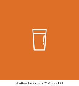 Wasserglas-flache Vektorgrafik Design